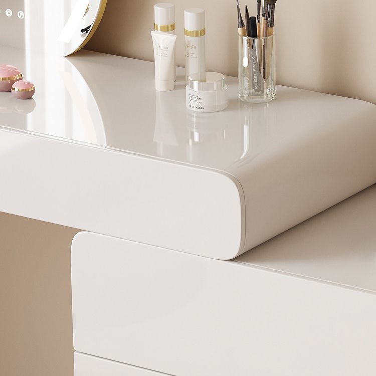 Contemporary Lighted Mirror Vanity Tables Bedroom Makeup Vanity Desk Table with Drawer