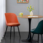 Contemporary Upholstered Dining Chairs Faux Leather and Metal Side Chair