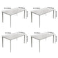 Contemporary Sintered Stone Top Dining Table White Rectangle Shape Dining Table for Kitchen Clearhalo ' dining_table' 'Dining Tables & Seating' 'Dining Tables' 'Furniture' 'furniture_dining_table' 'Kitchen & Dining Furniture' 'kitchen&dining_furn' 'kitchen' 'kitchen_dining_table' 1200x1200_ce6f2589-9811-469c-9603-ffc3078323c0