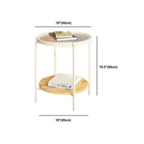 Four Legs Oval Coffee Table Glass Top Minimalist Modern Coffee Table