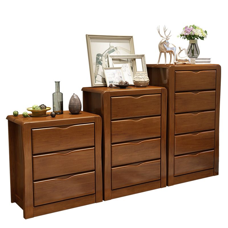 Modern houten accentkast uit het midden van de eeuw met ladekast