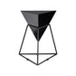 21.6"H Modern Metal Frame Base Solid Color Triangle Coffee Table End Table