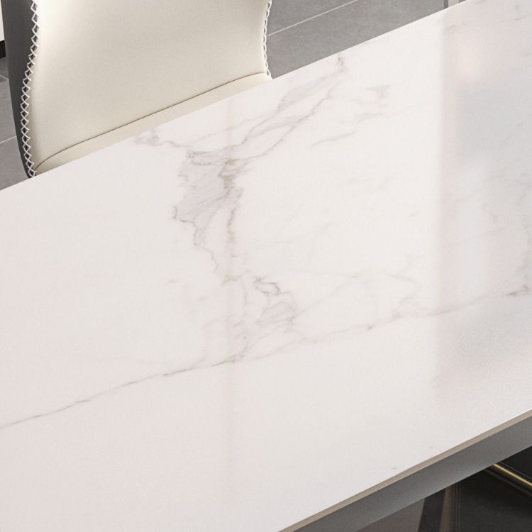 Scandinavian Sintered Stone Dining Room Set with Rectangle Table and Self-StoringLeaf Dining Set Clearhalo 'Dining Room Sets' 'Dining Tables & Seating' 'dining_room_set' 'furn' 'furn_dining_room_set' 'Furniture' 'furniture_dining_room_set' 'Kitchen & Dining Furniture' 'kitchen&dining_furn' 'kitchen' 1200x1200_ce702915-3ea3-47da-95da-d3d90ee1efb6