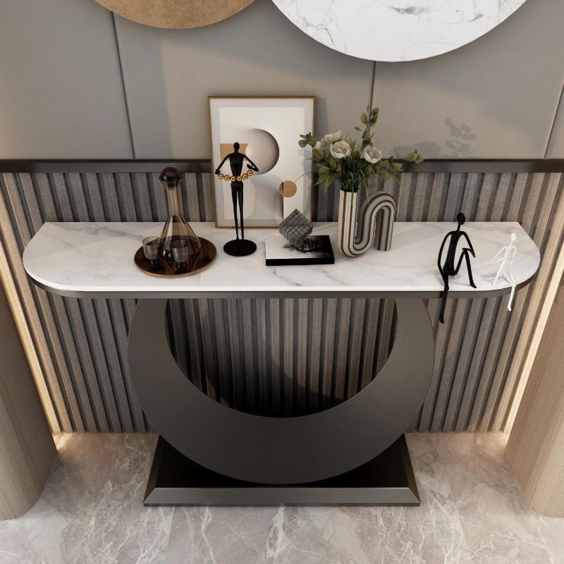 Console glam larga 11,81 pollici Tavolo da 1 tavolo di accento in pietra per sala