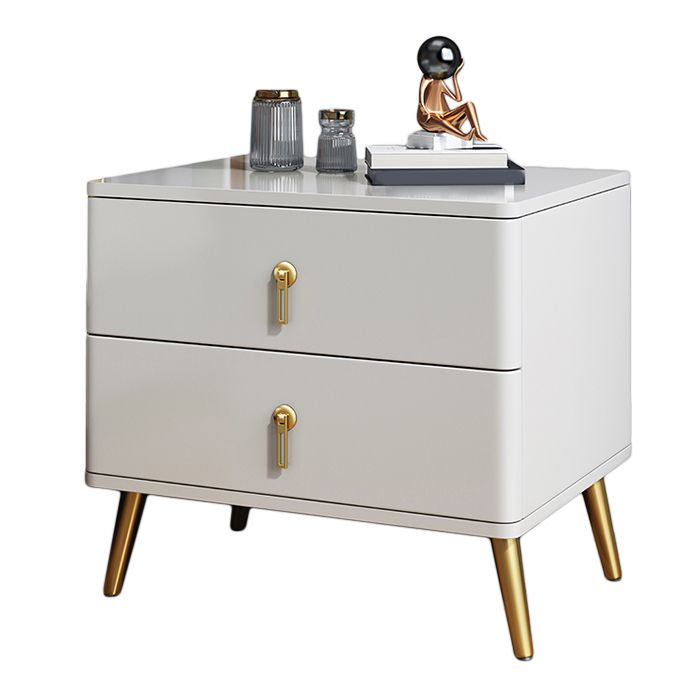 Table de chevet de table moderne 2 tiroirs table de nuit en bois pour chambre à coucher