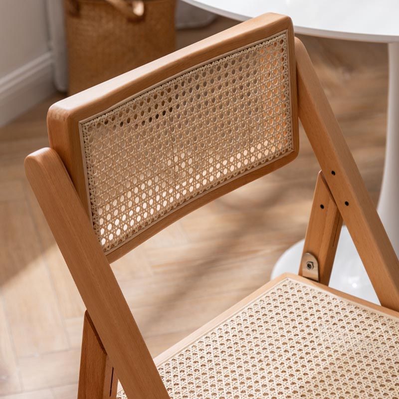 Traditional Folding Rattan Side Chair Wood Dining Side Chair Clearhalo 'Dining Chairs' 'Dining Tables & Seating' 'dining_chair' 'furn' 'furn_dining_chair' 'Furniture' 'Kitchen & Dining Furniture' 1200x1200_ce74845a-3a0d-4030-8225-795d5293bfc3