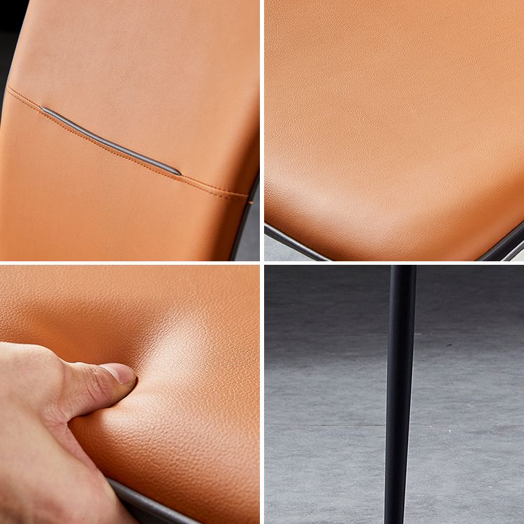 Metal Scandinavian Home Side Chair Solid Back 17.7'' Wide Dining Chair with Black Legs Clearhalo ' kitchen&dining_furn' 'Dining Chairs' 'Dining Tables & Seating' 'dining_chair' 'furn' 'furn_dining_chair' 'Furniture' 'furniture_dining_chair' 'Kitchen & Dining Furniture' 'kitchen' 1200x1200_ce75627d-365b-4548-9f8f-cace89e1dc5f