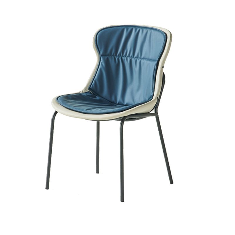 Industrial Style Leather Dining Side Chairs Solid Back Armless Side Chair Clearhalo ' kitchen&dining_furn' 'Dining Chairs' 'Dining Tables & Seating' 'dining_chair' 'furn' 'furn_dining_chair' 'Furniture' 'furniture_dining_chair' 'Kitchen & Dining Furniture' 'kitchen' 1200x1200_ce759925-b1c4-4737-9ac5-b4ae5fe52ae6