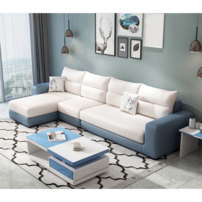 106.3"L x 57.09"W x 27.6"H 4-Seat Cushion Back Sectionals with Slipcover Clearhalo 'furn' 'furn_sectionals' 'Furniture' 'furniture_sectionals' 'kitchen' 'kitchen_sectionals' 'Living Room Furniture' 'Sectionals' 1200x1200_ce764a57-282f-4991-8744-62d37bb3b029