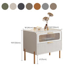 Comodini del letto glam del cabinetto del comodino in pietra con 2 cassetti