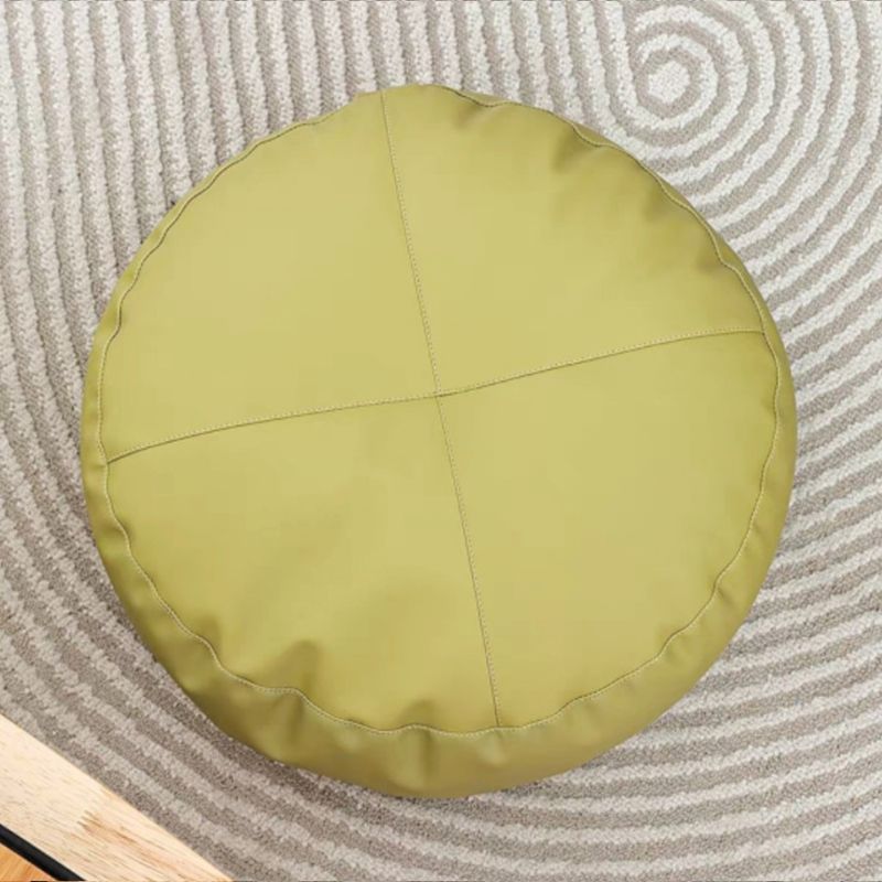 Modern Pouf Ottoman PU Leather Upholstered Tufted Solid Color Round Ottoman Clearhalo 'furn' 'furn_ottomans_poufs' 'Furniture' 'Living Room Furniture' 'Ottomans & Poufs' 'ottomans_poufs' 1200x1200_ce7820fa-50d6-4f89-b81b-7047901e9cd3