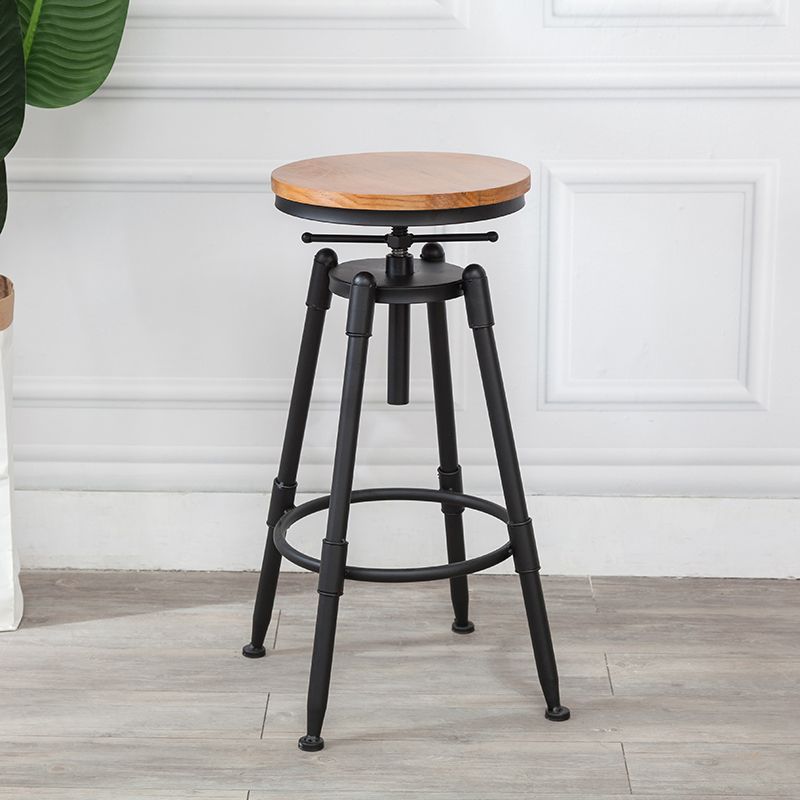 Contemporary Style Adjustable Bar-stool Round Counter Bar Stool for Kitchen