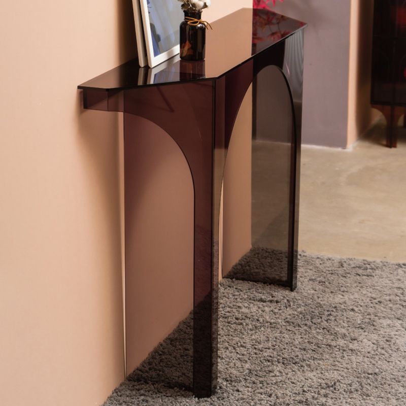 Free From Shape Contemporary Console Table Black Acrylic Console Sofa Table Clearhalo 'Console Tables' 'console_tables' 'Entry & Mudroom Furniture' 'furn' 'furn_console_tables' 'Furniture' 1200x1200_ce7a34d3-def4-45ce-a66b-550d0b01792d