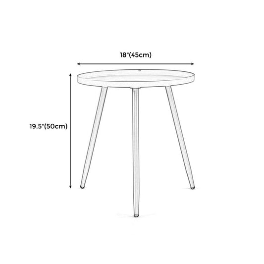Contemporary 3 Legs Coffee Table Metal Tray Top Cocktail Table