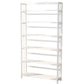 White Simple Open Back Bookshelf Adjustable Bookcase for Office