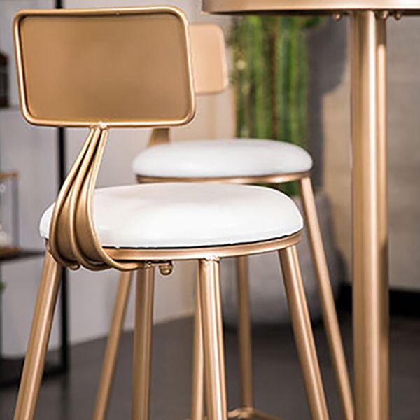 Faux Leather Dining Stools Low Back Bar Stools with Metal Base Clearhalo 'Bar Furniture' 'Bar Stools' 'bar_stools' 'furn' 'furn_bar_stools' 'Furniture' 'Kitchen & Dining Furniture' 1200x1200_ce7b88ae-69e4-4d00-8611-4c48c3d4823c