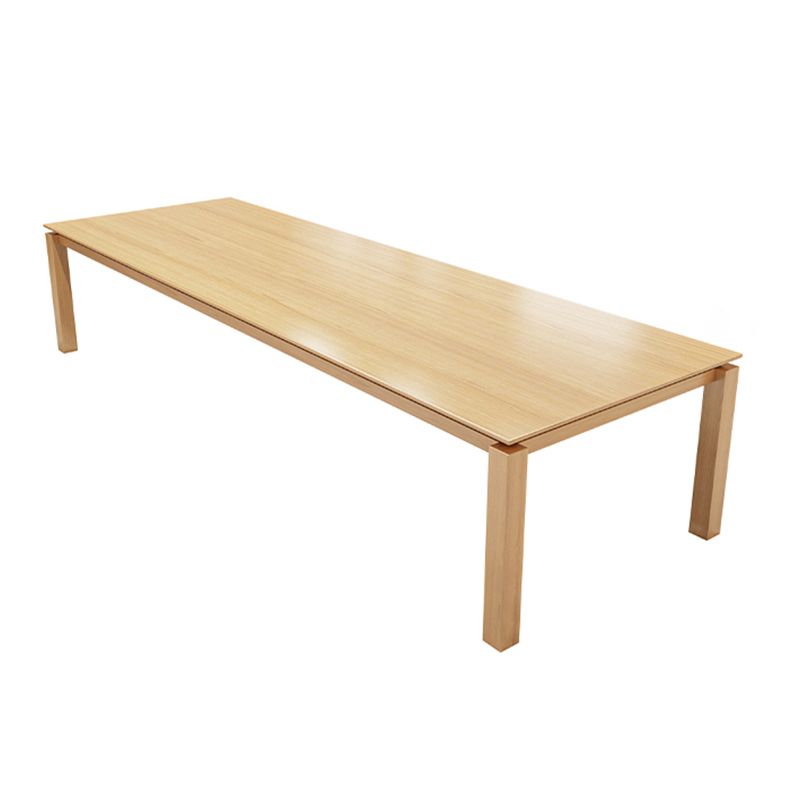 Rectangle Wood Color Dining Table Solid Wood Table Minimalist with 4 Legs Clearhalo ' dining_table' 'Dining Tables & Seating' 'Dining Tables' 'furn' 'furn_dining_table' 'Furniture' 'furniture_dining_table' 'Kitchen & Dining Furniture' 'kitchen&dining_furn' 'kitchen' 'kitchen_dining_table' 1200x1200_ce7d1b11-8f62-4f45-8411-031ef1e8cd91