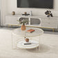 3 Legs Round Cocktail Table Glass Top Coffee Table with Shelf Clearhalo 'Coffee & Accent Tables' 'Coffee Tables' 'coffee_tables' 'furn' 'furn_coffee_tables' 'Furniture' 'Living Room Furniture' 1200x1200_ce7d8f3f-4ec9-455a-bfec-18aae5ca93e5