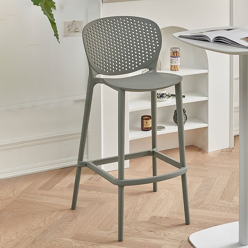 Scandinavian Matte Finish Milk Tea Shop Stool Plastic Footrest Barstool Clearhalo 'Bar Furniture' 'Bar Stools' 'bar_stools' 'furn' 'furn_bar_stools' 'Furniture' 'furniture_bar_stools' 'Kitchen & Dining Furniture' 1200x1200_ce7d9670-5e6d-4bc6-a4a9-ed0058956dbf