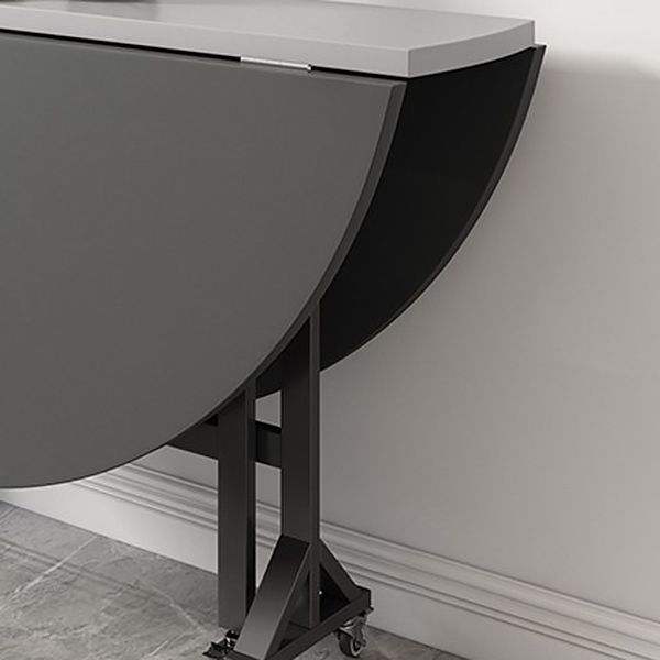 47'' Foldable Artificial Wooden Dining Table Extendable Round Table with Trestle Base Clearhalo ' dining_table' 'Dining Tables & Seating' 'Dining Tables' 'furn' 'furn_dining_table' 'Furniture' 'furniture_dining_table' 'Kitchen & Dining Furniture' 'kitchen&dining_furn' 'kitchen' 'kitchen_dining_table' 1200x1200_ce7f4963-79c2-4337-99a6-62ee484c2cdf