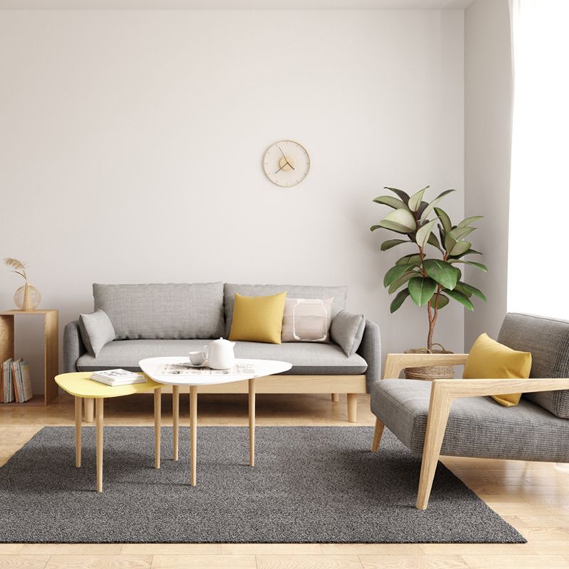 Matte Finish Square Arm Sofa Cotton Linen Sofa for Bonus Room Apartment Clearhalo 'furn' 'furn_sofas' 'Furniture' 'furniture_sofas' 'kitchen' 'kitchen_sofas' 'Living Room Furniture' 'Sofa' 'sofas' 1200x1200_ce7fe33e-8d50-49d5-aec7-ec33cf8af19c