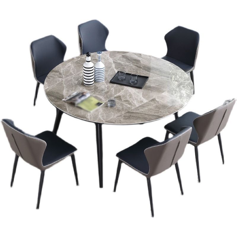 Modern Sintered Stone Dining Table Set 1/6 Pieces Dining Set for Home Clearhalo 'Dining Room Sets' 'Dining Tables & Seating' 'dining_room_set' 'furn' 'furn_dining_room_set' 'Furniture' 'furniture_dining_room_set' 'Kitchen & Dining Furniture' 1200x1200_ce807363-e8e2-4ca3-8390-50d3956e9321