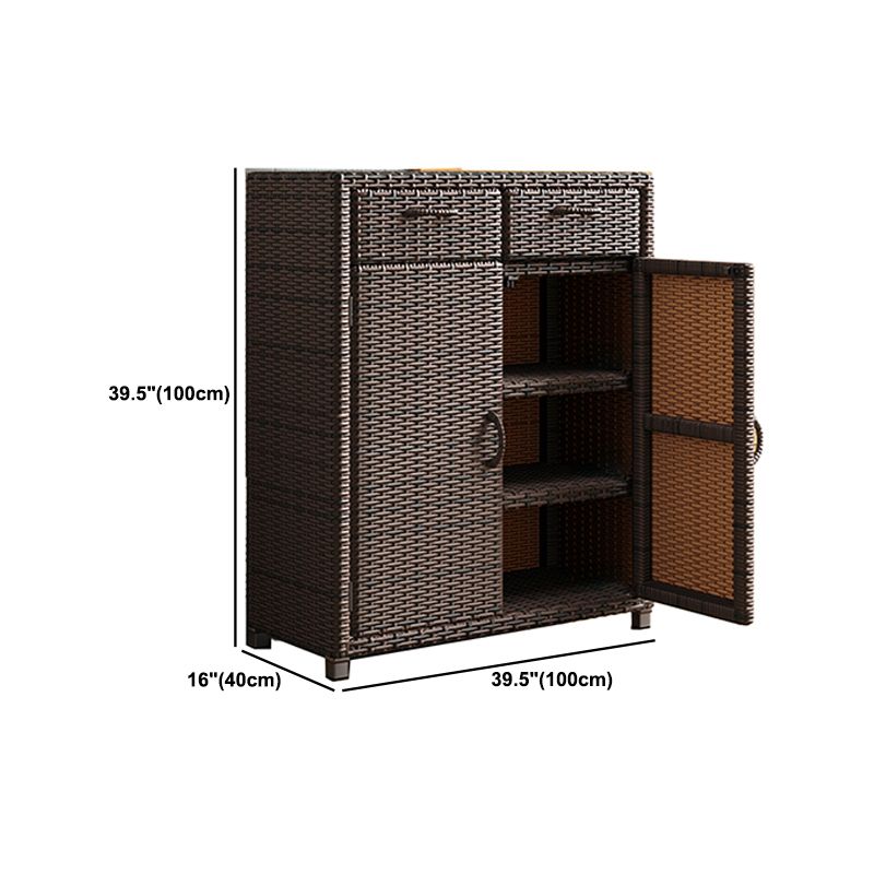 Contemporary Storage Cabinet Square Side Cabinet with Glass Paned Clearhalo 'Cabinets & Chests' 'cabinets_chests' 'furn' 'furn_cabinets_chests' 'Furniture' 'Living Room Furniture' 1200x1200_ce8266fb-82df-4a61-9f15-bd08e5df921d