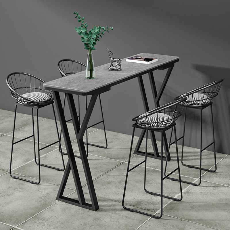 Rectangle Sintered Stone Bar Table Modern Dining Table for Kitchen Living Room Clearhalo 'Bar Furniture' 'Bar Tables' 'bar_tables' 'furn' 'furn_bar_tables' 'Furniture' 'Kitchen & Dining Furniture' 1200x1200_ce82a8d4-de9d-4132-9aac-0ee8d76eccc1