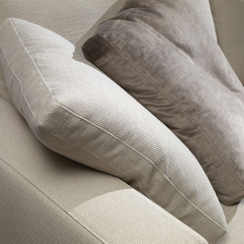 Creamy White Square Arm Contemporary Sofa with Loose Back with Multiple Cushions Clearhalo 'furn' 'furn_sofas' 'Furniture' 'furniture_sofas' 'kitchen' 'kitchen_sofas' 'Living Room Furniture' 'Sofa' 'sofas' 1200x1200_ce832d28-9ce7-4e1b-b88d-9ed3a78944d9