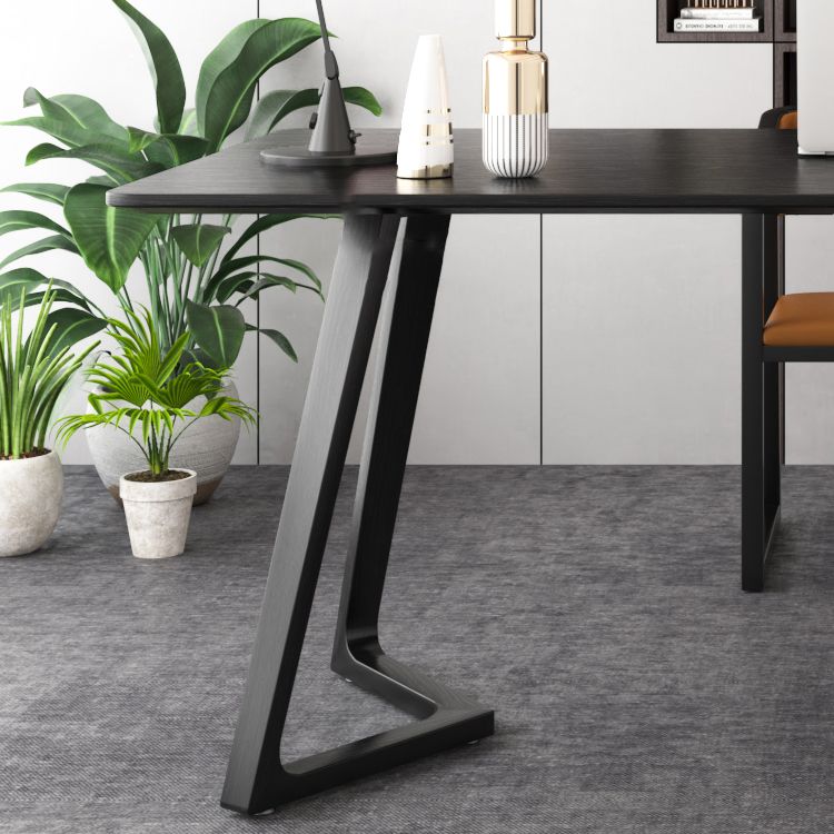 Bureau d'écriture contemporain Bureau de bureau à domicile en bois massif avec jambes