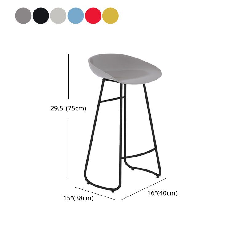 Modern Matte Finish Iron Bar Stool Footrest Milk Tea Shop Stool Clearhalo 'Bar Furniture' 'Bar Stools' 'bar_stools' 'furn' 'furn_bar_stools' 'Furniture' 'furniture_bar_stools' 'Kitchen & Dining Furniture' 1200x1200_ce85f244-2297-411b-8df5-7857aa0cfdfe