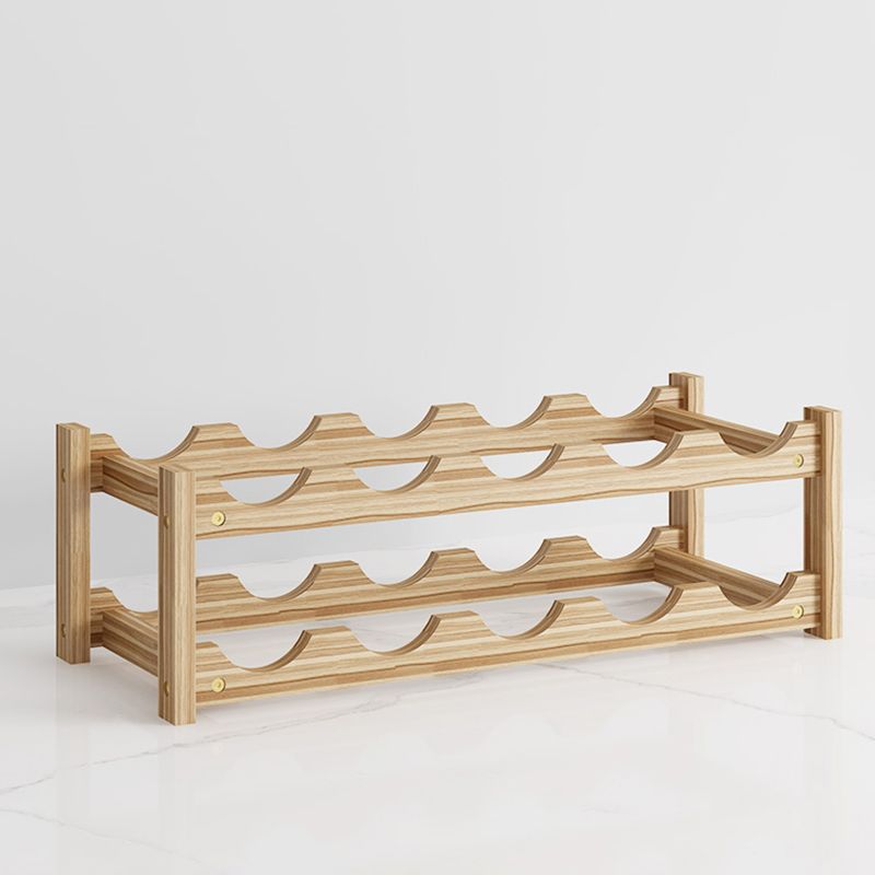 Modern Countertop Wine Bottle Holder Pine Bottle Wine Rack with Shelf Clearhalo 'furn' 'furn_wine_racks' 'Furniture' 'Kitchen & Dining Furniture' 'Wine Racks' 'wine_racks' 1200x1200_ce865c3a-81b3-4711-9b7d-2fac4713b3cb