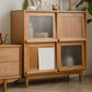 Mid-Century Modern Natural Cabinet with 4 Doors in Pine Wood Clearhalo 'Cabinets & Chests' 'cabinets_chests' 'furn' 'furn_cabinets_chests' 'Furniture' 'Living Room Furniture' 1200x1200_ce87c448-5543-4ec0-b20f-c15eb9dde5fc