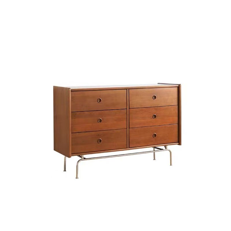 Mid-Century Modern Accent Chest with Drawers and Straight Legs in Brone Clearhalo 'Cabinets & Chests' 'cabinets_chests' 'furn' 'furn_cabinets_chests' 'Furniture' 'Living Room Furniture' 1200x1200_ce8889d3-2d8a-4aba-853d-d79f924beea1