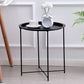 Round Tray Top Side Table Mid-Century Metal Cross Legs End Table Clearhalo 'Coffee & Accent Tables' 'End & Side Tables' 'end_side_tables' 'furn' 'furn_end_side_tables' 'Furniture' 'Living Room Furniture' 1200x1200_ce8a7a7f-ec14-4302-a0d2-83bb389d0e56