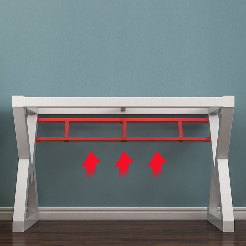 Glazen en metalen computerbureau Sled Moderne rechthoekige kantoorbureau, 23,6 "breed