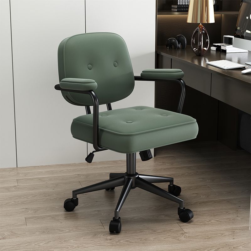 Contemporary Arm Office Chair Desk Chair with Wheels for Bedroom