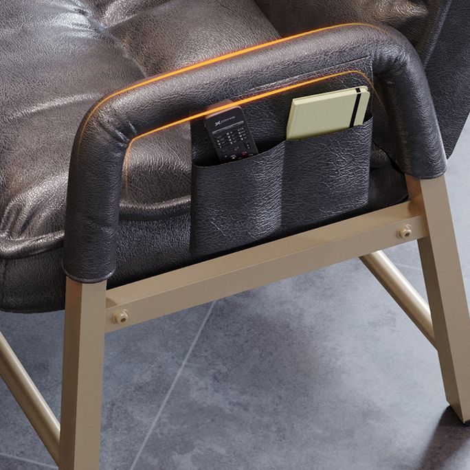 Contemporary Style Upholstered Side Chair Solid Back Arm Single Dining Chair for Home Use Clearhalo ' kitchen&dining_furn' 'Dining Chairs' 'Dining Tables & Seating' 'dining_chair' 'furn' 'furn_dining_chair' 'Furniture' 'furniture_dining_chair' 'Kitchen & Dining Furniture' 'kitchen' 1200x1200_ce8c23b7-007f-4335-a7e8-44ec34a698ae