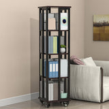 Contemporary Standard Shelf Metal Shelf Bookcase with Casters Clearhalo 'Bookcases' 'furn' 'furn_bookcases' 'Furniture' 'Office Furniture' 1200x1200_ce8c2e24-73a9-4116-afc2-44718e6aebfa