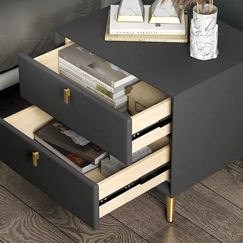 Massives Holz am Nachttisch Nachttisch mit 2 Schubladen