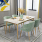 Glam Stone Rectangle Dining Table Metal Legs for Dining Room Clearhalo 'Dining Tables & Seating' 'Dining Tables' 'dining_table' 'furn' 'furn_dining_table' 'Furniture' 'Kitchen & Dining Furniture' 1200x1200_ce8e1dd0-3735-471a-b5f2-92ac5e9978c5