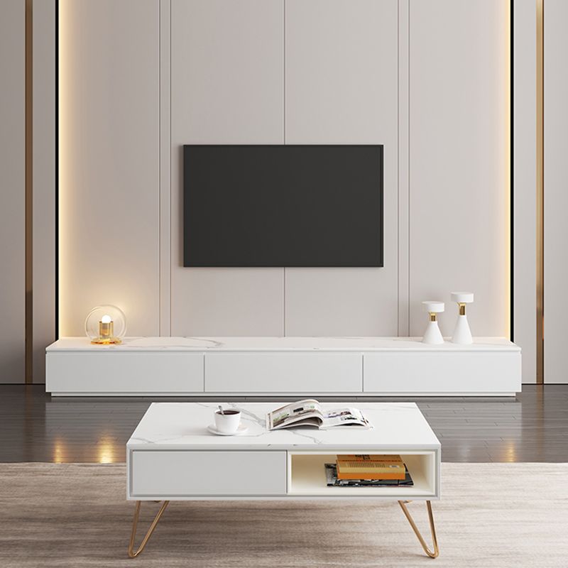 Console TV per la casa moderna moderna di archiviazione TV con cassetti