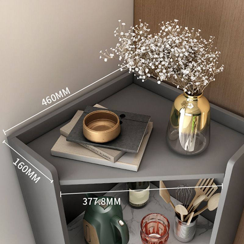 Sideboard di vetro moderni 55 "H tavolo da buffet regolabile per scaffalature regolabili