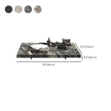 Nessun tavolino angosciante tavolo da cocktail quadrato in marmo piedistallo