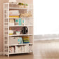 Modern Bamboo Floor Shelf Bookcase Open Etagere Bookshelf for Study Room