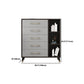 Classic Glam Wood Dresser Gray Soft-Close Lades Opbergkast