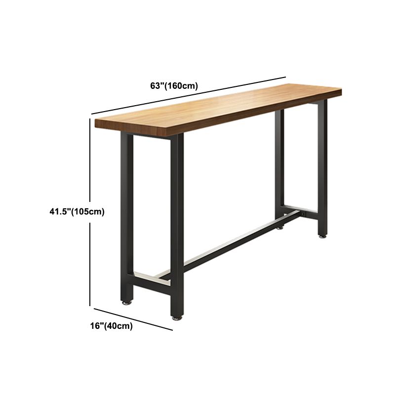 Modern 1/7 Pieces Bar Table Set Rectangle Pine Wood Counter Table with Stools for Shop Clearhalo 'Bar Furniture' 'furn' 'furn_home_bar_bar_sets' 'Furniture' 'Home Bars & Bar Sets' 'home_bar_bar_sets' 'Kitchen & Dining Furniture' 1200x1200_ce93b8fd-f371-41a0-a5e1-05ee95673be0