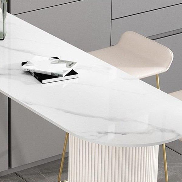 Modern 1/2/5 Pieces Metal Bar Table Set Stone Bar Table with High Stools for Kitchen Clearhalo 'Bar Furniture' 'furn' 'furn_home_bar_bar_sets' 'Furniture' 'Home Bars & Bar Sets' 'home_bar_bar_sets' 'Kitchen & Dining Furniture' 1200x1200_ce941b7c-ae79-45b2-b58a-880e7bf740b7