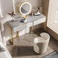 BEIGE Vanity, set di vanità in metallo alto 30 "con 2 cassetti