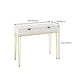 15 "Wide Glam Writing Desk rechthoekig wit houten bureau